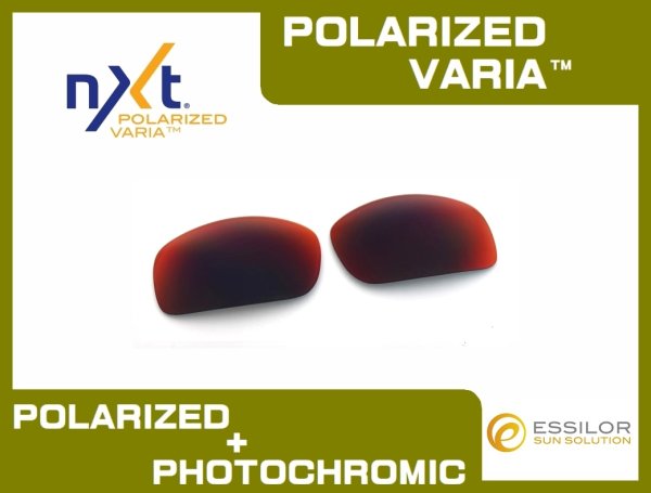 Photo1: X-SQUARED - Red Mirror - NXT® POLARIZED VARIA™ Photochromic