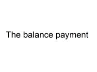 Tha balance payment