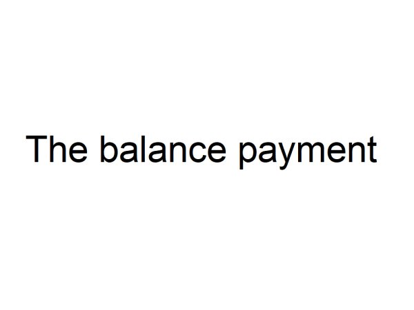 Photo1: Tha balance payment