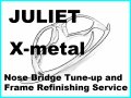 Juliet - nose bridge tune-up service and X-metal color frame refinish