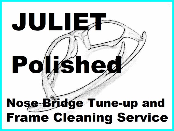 Photo1: Juliet - nose bridge tune-up service and Polished frame cleaning