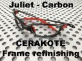 Juliet nose bridge tune-up and Carbon frame CERAKOTE refinishing