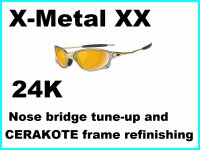 Oakley X-Metal XX 24K Frame Nose bridge Tune Up Service and Frame Refinish(Cerakote)