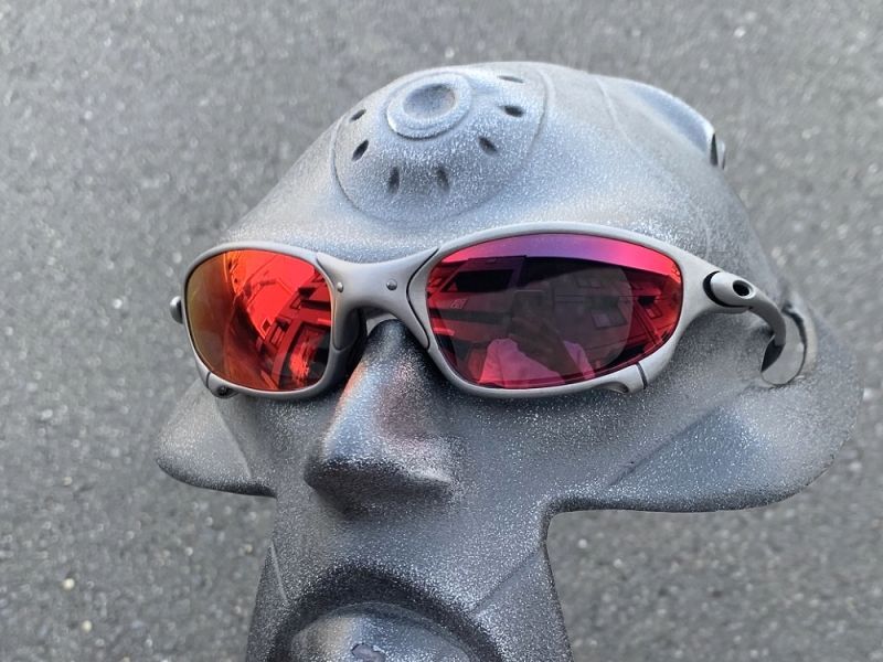 Replacement Side Blinders for Oakley Juliet sunglasses Double x metal Gray  black