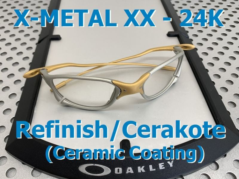Oakley X-Metal XX 24K Frame Nose bridge Tune Up Service and Frame Refinish( Cerakote) - LINEGEAR